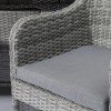 Maze Rattan Garden Furniture Santorini Grey 6 Seat Oval Dining Set