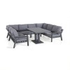 Maze Lounge Outdoor Fabric New York Grey U Shaped Sofa Set with Rising Table
