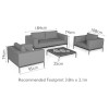 Maze Lounge Outdoor Fabric Eve Taupe 2 Seat Sofa Set with Coffee Table