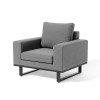 Maze Lounge Outdoor Fabric Ethos Flanelle 3 Seat Sofa Set with Coffee Table