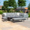Maze Lounge Outdoor Fabric Pulse Flanelle Left Handed Rectangular Corner Dining Set with Rising Table