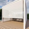 Maze Lounge Outdoor Furniture White 3mx4m Rectangular Aluminium Pergola with 4 Drop Sides