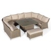 Maze Rattan Garden Furniture Winchester Royal U Shaped Sofa Set with Rising Table