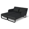 Maze Lounge Outdoor Fabric Unity Charcoal Sunlounger