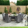 Nova Garden Furniture Ruxley Grey 8 Seat 1.8m Dining Set With Ice Bucket