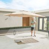 Nova Garden Furniture Genesis Beige 3m x 2.5m Rectangular Cantilever Parasol