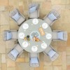 Oxford 8 Seat Round Ice Bucket Dining Set with Venice Chairs