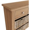 Exeter Light Oak Furniture 3 Drawer 6 Basket Cabinet