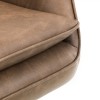 Julian Bowen Furniture Bowery Brown Faux Leather Swivel Accent Chair