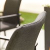 Nova Outdoor Fabric Hugo Dark Grey 8 Seat Oval Dining Set with Firepit