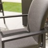 Nova Outdoor Fabric Hugo Dark Grey 4 Seat Round Dining Set