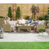 Nova Garden Furniture Ciara Willow Rattan 3 Seater Sofa Dining Set with Rising Table