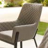 Nova Outdoor Fabric Genoa Light Grey 8 Seat Oval Dining Set with Firepit