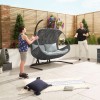 Nova Garden Furniture Grey Rattan Double Hanging Egg Chair