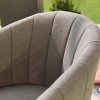 Nova Outdoor Fabric Edge Light Grey 8 Seat Rectangular Dining Set with Firepit
