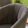 Nova Outdoor Fabric Edge Dark Grey 8 Seat Rectangular Dining Set with Firepit