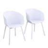 Novogratz Furniture York White Indoor/Outdoor Resin Dining Chairs In Pair