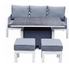 Signature Weave Garden Furniture Bettina Grey Aluminium 3 Seat Sofa Dining Set