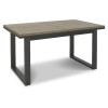 Bentley Designs Tivoli Weathered Oak 4-6 Seater Dining Table With 4 Seurat Blue Velvet Fabric Chairs