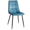 Bentley Designs Ramsay Rustic Oak Effect Melamine 6 Seater U Leg Dining Table With 6 Mondrian Petrol Blue Velvet Fabric Chairs