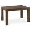 Bentley Designs Turin Dark Oak 6-8 Seater Dining Table With 6 Lewis Distressed Dark Grey Fabric Cantilever Chairs