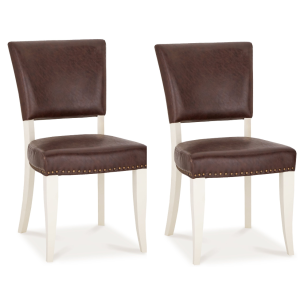 Bentley Designs Belgrave Two Tone Espresso Upholstered Chair (Pair)