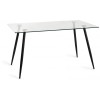 Bentley Designs Martini 6 Seater Dining Table With 6 Mondrian Grey Velvet Fabric chairs