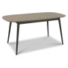 Bentley Designs Vintage Weathered Oak 6 Seater Oval Dining Table with 6 Seurat Grey Velvet Fabric Chairs