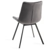 Bentley Designs Dansk Scandi Oak 4 Seater Dining Table With 4 Mondrian Grey Velvet Fabric Chairs