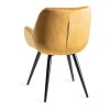 Bentley Designs Dali Furniture Mustard Velvet Fabric Chairs