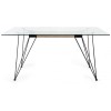 Bentley Designs Miro Clear Tempered Glass 6 Seater Dining Table