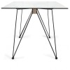 Bentley Designs Miro Clear Tempered Glass 6 Seater Dining Table