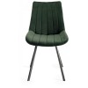 Bentley Designs Fontana Furniture Green Velvet Fabric Chairs Pair