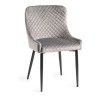Bentley Designs Cezanne Furniture Grey Velvet Fabric Chairs (Pair)