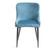 Bentley Designs Cezanne Furniture Petrol Blue Velvet Fabric Chairs (Pair)