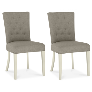 Bentley Designs Chartreuse Antique White Upholstered Chair Pair