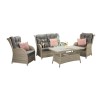 Signature Weave Garden Furniture Meghan Grey Rattan 2 Seat Sofa Set
