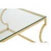 Premier Housewares Allure Gold & Clear Glass Curved Frame Coffee Table 5502559