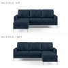 Alphason Furniture Chapman Blue Velvet L Shaped Corner Sofa