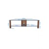 Alphason Furniture Century Black with Walnut Glass Shelf TV Stand
