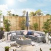 Nova Garden Furniture Galaxy Grey 3.5m Round LED Cantilever Parasol