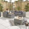 Nova Garden Furniture Chelsea White Wash Rattan Corner Sofa Set with Coffee Table