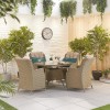 Nova Garden Furniture Thalia Willow Rattan 4 Seat Round Dining Set
