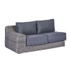Nova Garden Furniture Luxor White Wash Rattan 1A Corner Sofa Set with Square Coffee Table