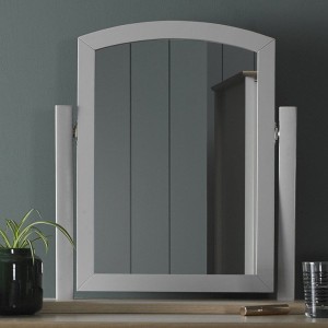 Whitby Scandi Oak Furniture Grey Vanity Mirror