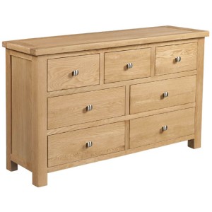 Dorset Oak Furniture 3 Over 4 Chest of Drawers DOR006