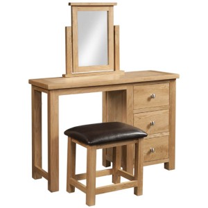 Dorset Oak Furniture Dressing Table And Stool Set DOR022