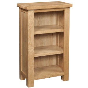 Devonshire Dorset Oak Furniture Small Narrow Bookcase DOR060