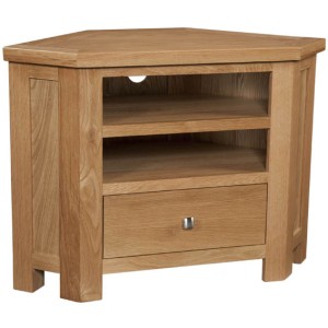 Devonshire Dorset Oak Furniture Corner TV Unit DOR073