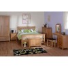 Divine True Oak Furniture 4ft 6 Double Bed with Low-Foot End
